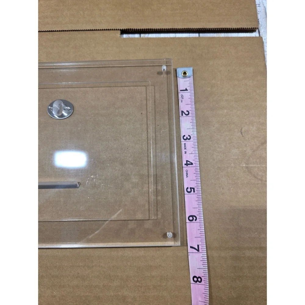 4- Clear Acrylic Magnetic Picture Frames Photo for 5x7 pics, Documents, Memories